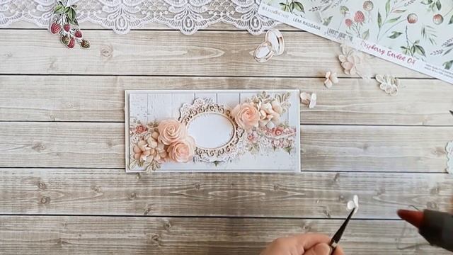 Kartka ślubna w stylu leśnym - jak zrobić ślubną kartkę z motywem lasu - scrapbooking tutorial