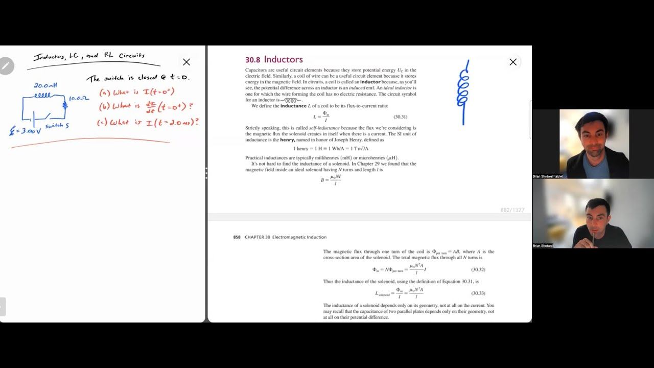 2Bvid Inductors, Inductance, LC Oscillations, DC LR Circuits