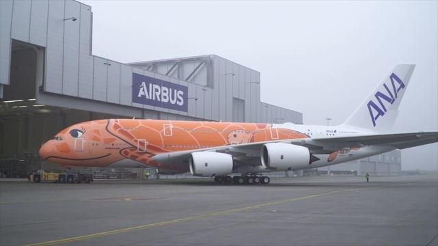 ANA's Third A380 Rolls Out Of The Airbus Paint Shop