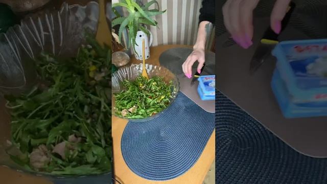 Салат для ленивых #руккола #салат #готовимдома