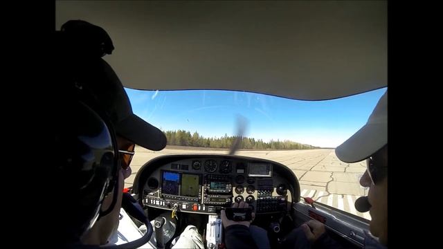 Diamond DA-20 G500 landing cockpit cam
