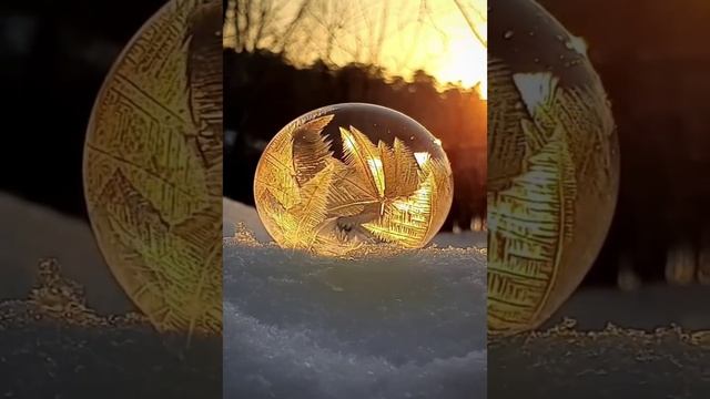 Искусство из заморозки мыльного пузыря
