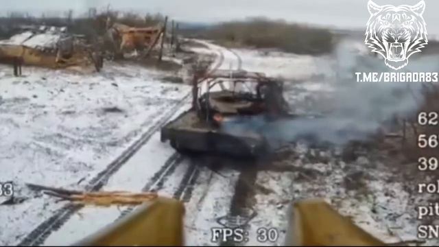 Уничтожение немецкого танка "Леопард 2А6"
