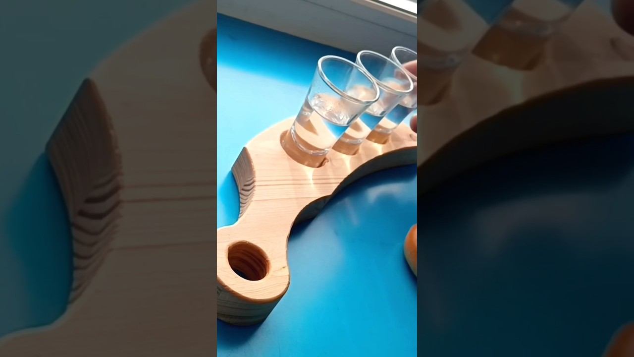 Подставка для шотов в виде ножа от Drywood Craft: Идеальный аксессуар для вечеринок!  #diy
