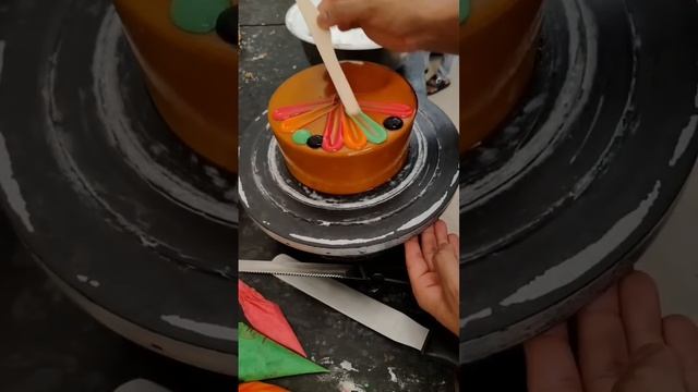 Multicolor cake combination for birthday cake 🎂 design 🌈🌈#cakedecorating #cakedesign #cutecake