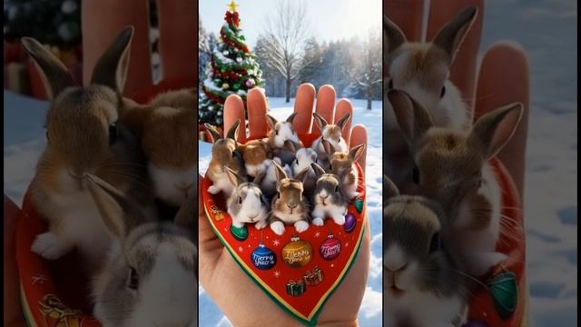 Эти пушистые создания с радостью устроились в ладонях! Маленькие кролики дарят тепло