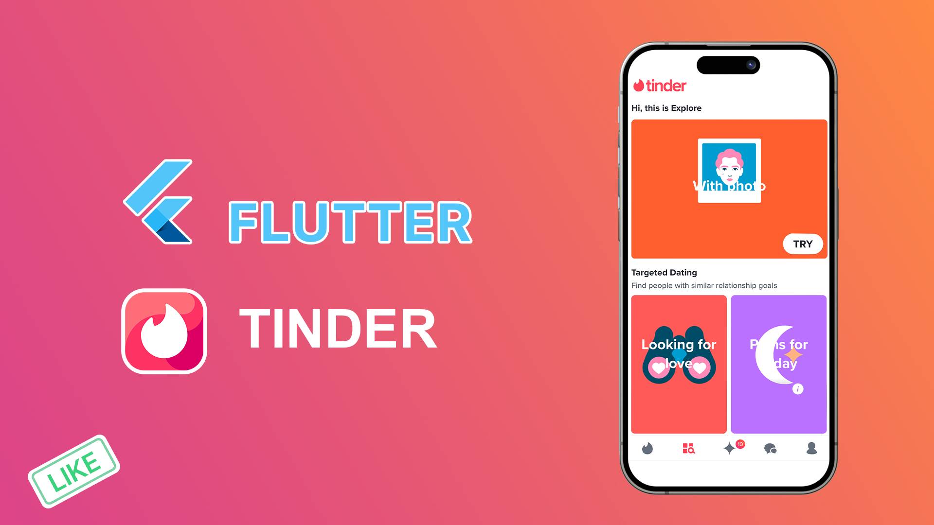 Flutter Tinder Clone - Explorer Screen Tutorial | Step-by-Step Guide