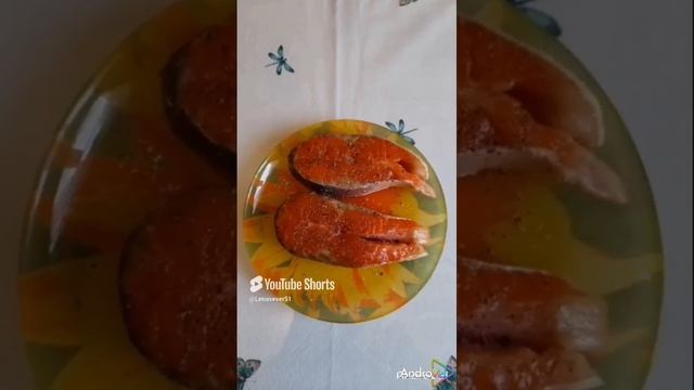 Как приготовить стейк из красной рыбы за 5 минут- быстро,вкусно и без заморочек!