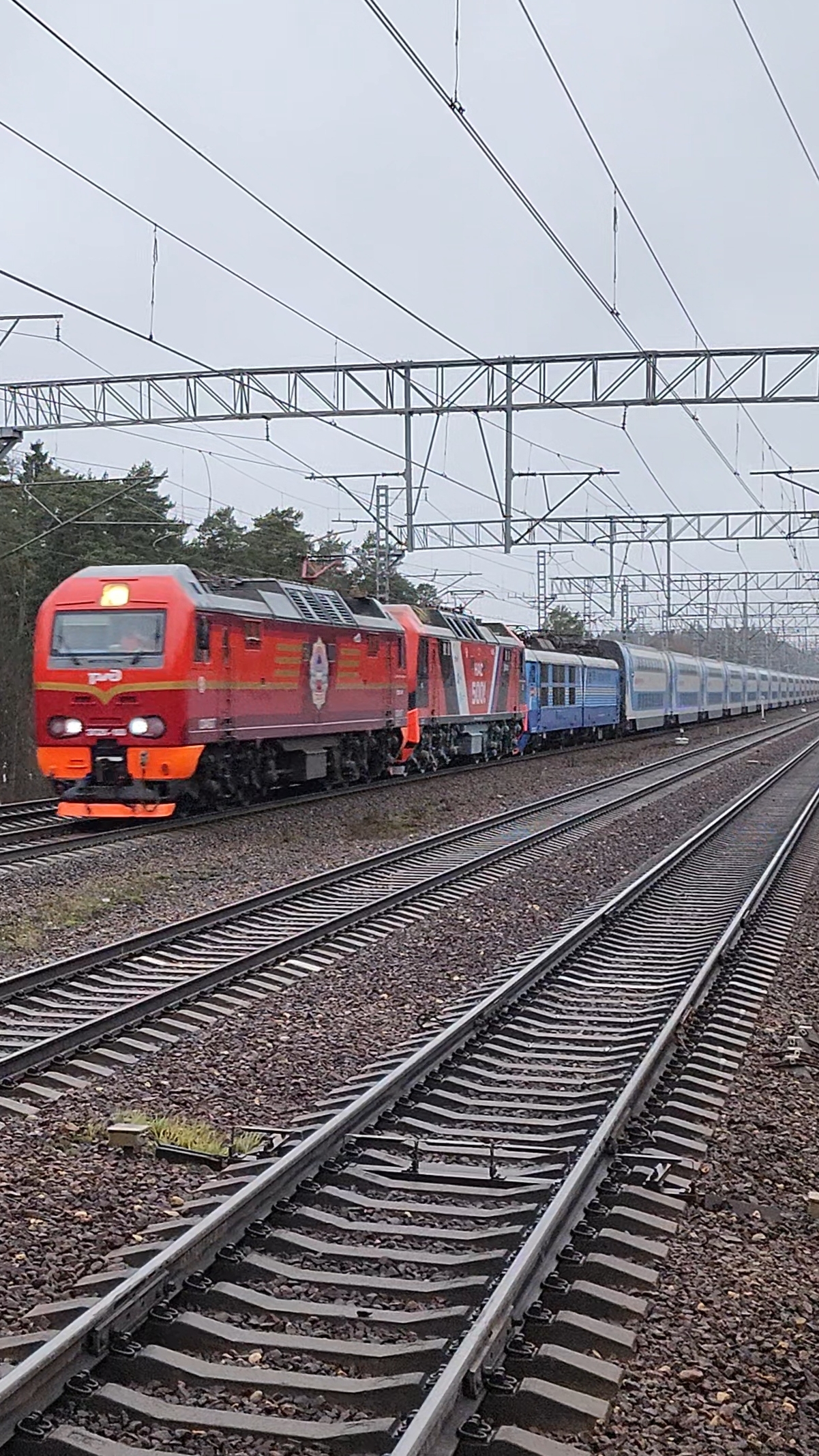 обкатка Авроры под ЭП2К-168+500+ЧС6-019