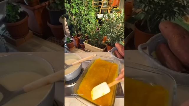بطاطا حلوة بالكريم كراميل 🍠🍮#بطاطا #بطاطا_بالبشاميل #كريم_كراميل