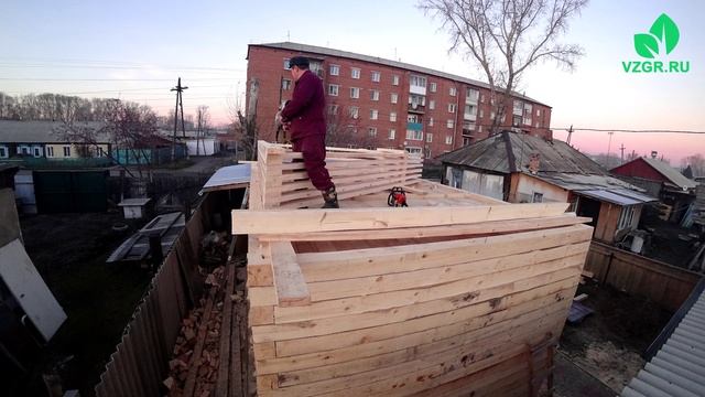Строительство бани в г. Заозерном ч.6