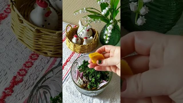 Теплый салат с грибами 🍄 #легкоипросто #быстрыйрецепт #рецепт #простоивкусно #кулинария #еда #грибы