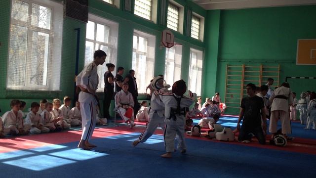 Открытое первенство ЮВАР г. Москва 19.04.2014 Петр Рыбас (белый шлем) финал