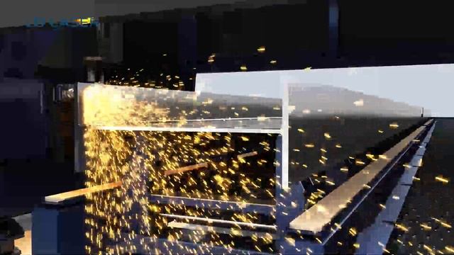 Лазерная резка балки и плоского листа с 3D резкой. LDlaser H6 длинна от 12 до 36 метров длинной.