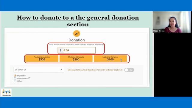 Give Back Lead Forward Fundraising - Community Briefing, June 2021