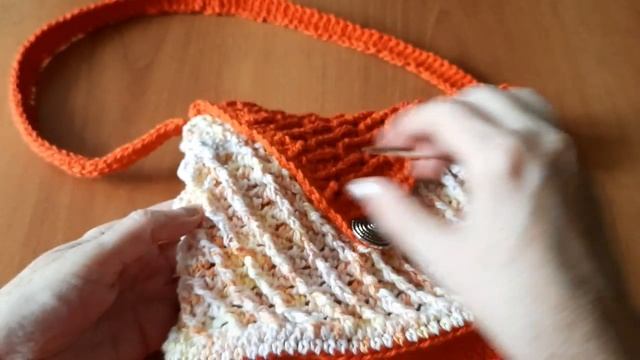 Сумочка крючком "Рельефными узорами" 👍👍👍