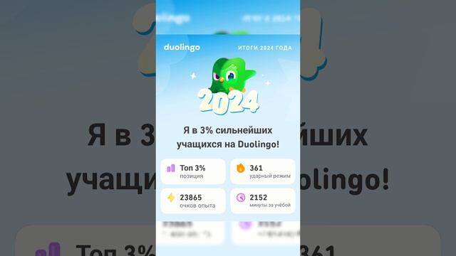 Итоги года с Дуо | Duolingo