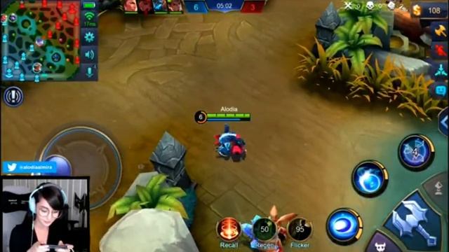 Alodia Gosiengfiao CYCLOPS Gameplay in MOBILE LEGENDS BANGBANG | WHO CALLED WHILE IN GAME?