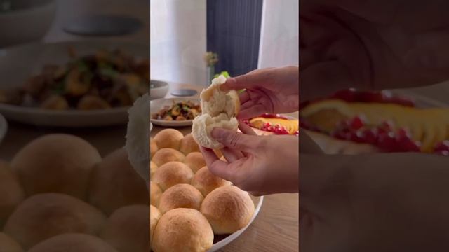 #baking #buns #выпечка 💁♀️AIRY CRISPY MINI BREAD WITH BUTTER 🦋ВОЗДУШНЫЙ ХРУСТЯЩИЙ МИНИ-ХЛЕБ