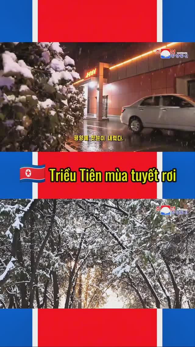🇰🇵 The snowy scenery is so beautiful🌨️