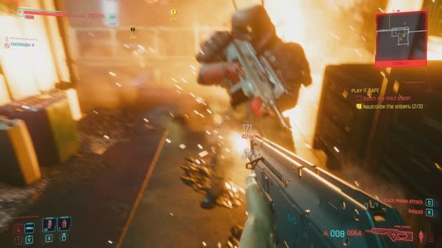 Cyberpunk 2077. Against snipers.
