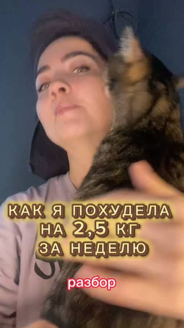 Как я похудела на 2,5 кг за 1 неделю #нутрициолог #похудение #питание #здоровье #кот #девушка