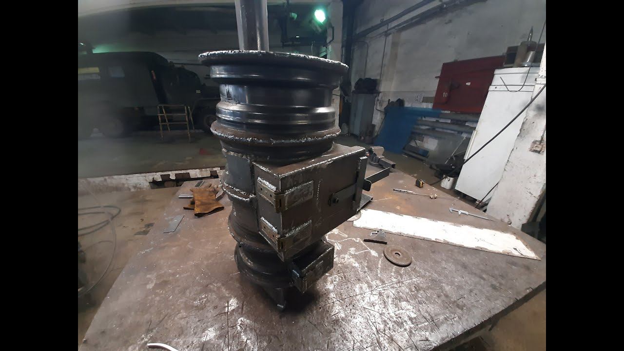 Печь из автомобильных дисков