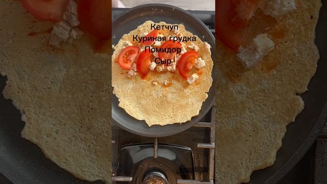 Овсяноблин с начинкой #рецепты #пп #ппрецепты #овсяноблин