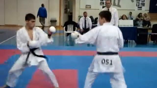 Karate European Championship JKS 2010 Aka Obukhov Sergey (Ukraine).wmv