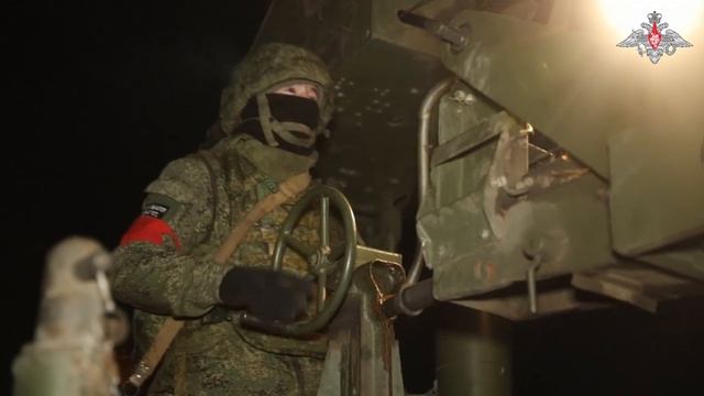 Боевая работа расчета РСЗО «Ураган» ГрВ «Запад»