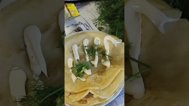 Шаурма из блина #украина #быстрыйрецепт #кулинария #еда #вкусно
