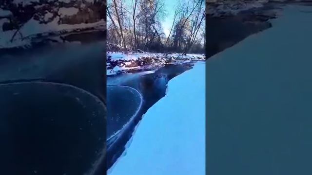 Ледяной круг образовался на реке Бетра в Бурзянском районе Башкирии..