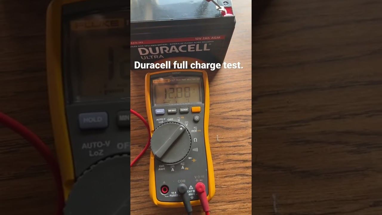 Duracell Ultra charge test.#battery #batteryreplacement #fluke #tools