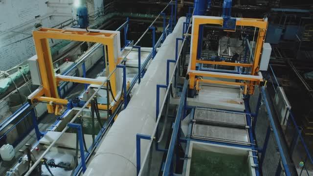 Aвтоматическая гальваническая линия нанесения конверсионных покрытий на изделия из стали