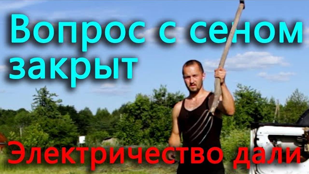 Вопрос с сеном решен. Не прошло и двух лет, подключили электричество.