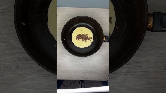 Блины 🥞 с шоколадом #рецепт #food #завтрак #free #вкусно