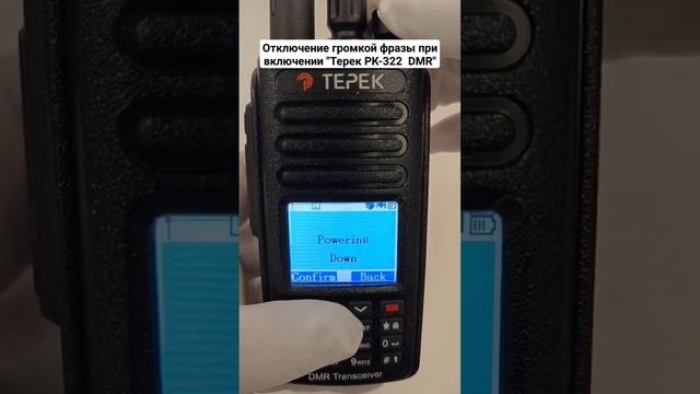 Как быстро отключить начальную фразу при включении рации _Терек РК-322 DMR