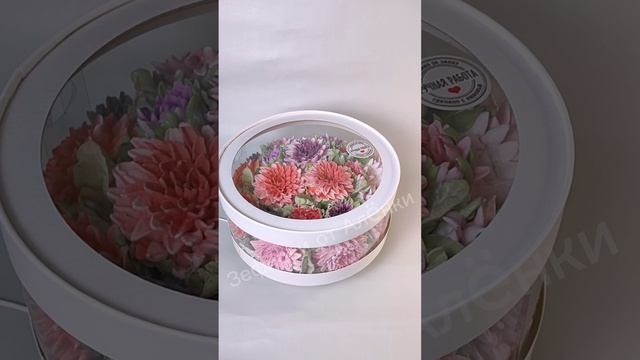 букет в коробочке из зефира
