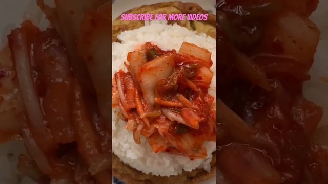 Today my lunch friedegg,kimchi,beans and potatoes soup let’s go .how’s it look comment below . #foo
