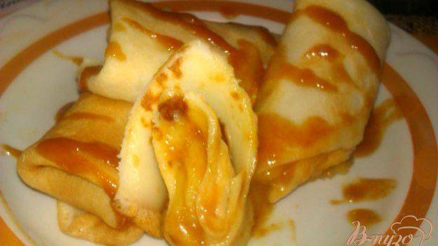 Блинчики с карамельно-банановой начинкой