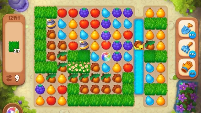 GardenScapes уровень 12141 без бустеров