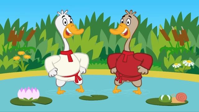 ❤️ ЖИЛИ У БАБУСИ 🦆 👵🏼 🦆  2 ВЕСЁЛЫХ ГУСЯ ❤️ ПОЛЕЗНАЯ ПЕСЕНКА ДЛЯ ДЕТЕЙ 👶🏼