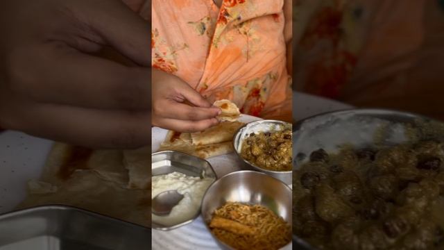 Ghee Paratha | Bhujia | Chana Sabji | Dahi 😍😋 #bhojpuri Perfect Breakfast