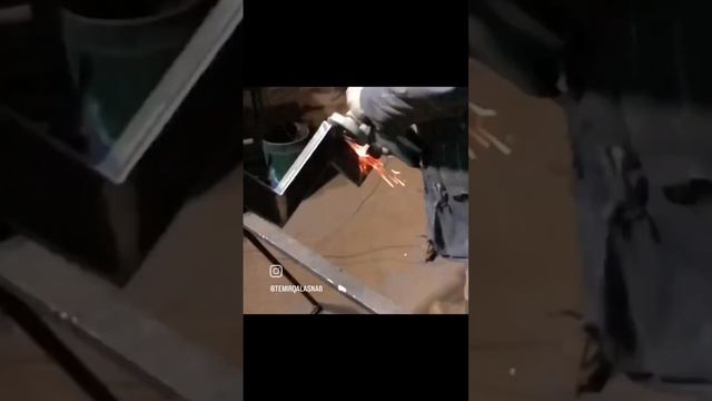 Зачистка сварных швов на лестничном марше🔥⚙️
