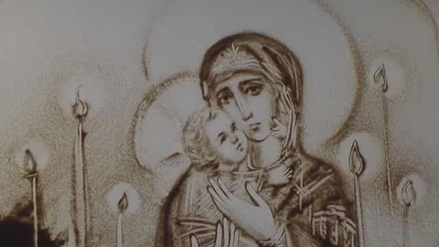 Богородица молитва художница Елена Кадырова