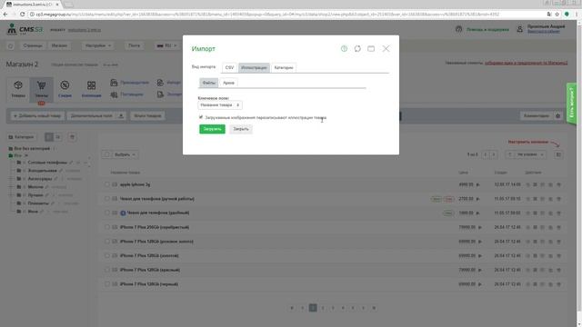 Импорт иллюстраций CMS.S3 от Мегагрупп.ру