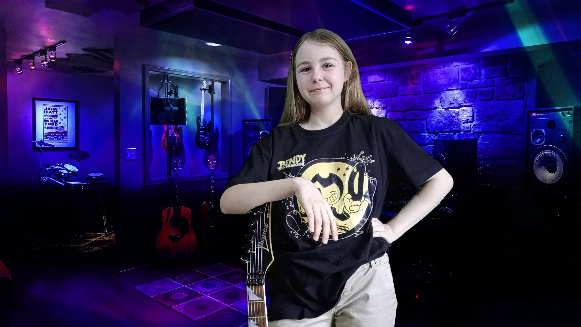 Играю на электрогитаре. Алексия - 10 лет. Pretty Maids - Little Drops of Heaven. Cover