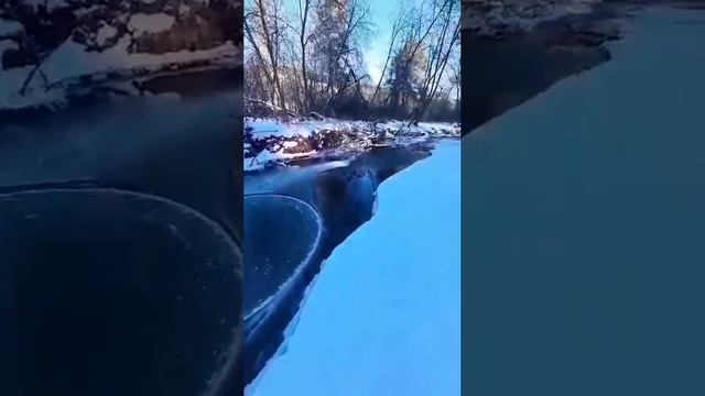 Крайне редкое природное явление «ледяной круг» заметили на реке Бетра в Башкирии