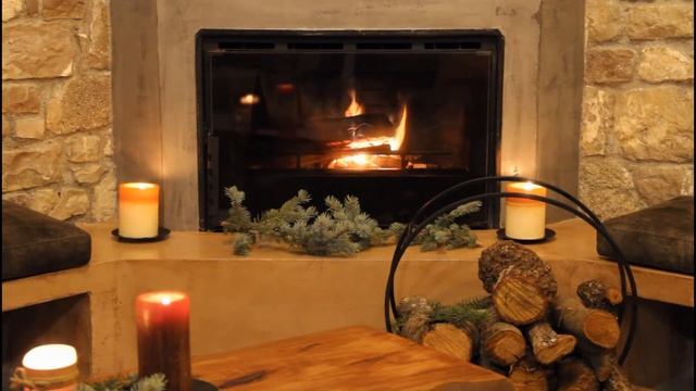 Новогодняя атмосфера   Музыка без авторских прав   Новогодний футаж   Fireplace decorations