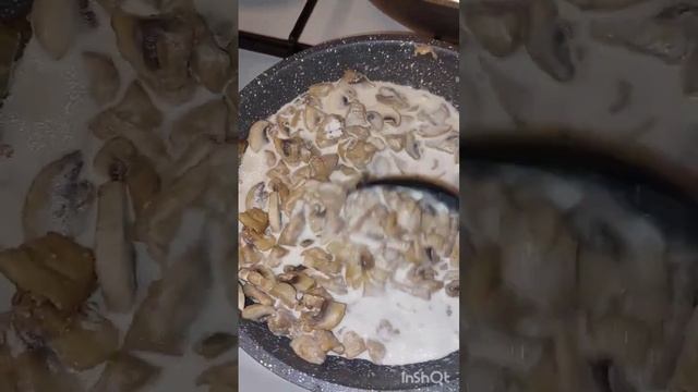 А-ля жульен из шампиньонов на сковороде